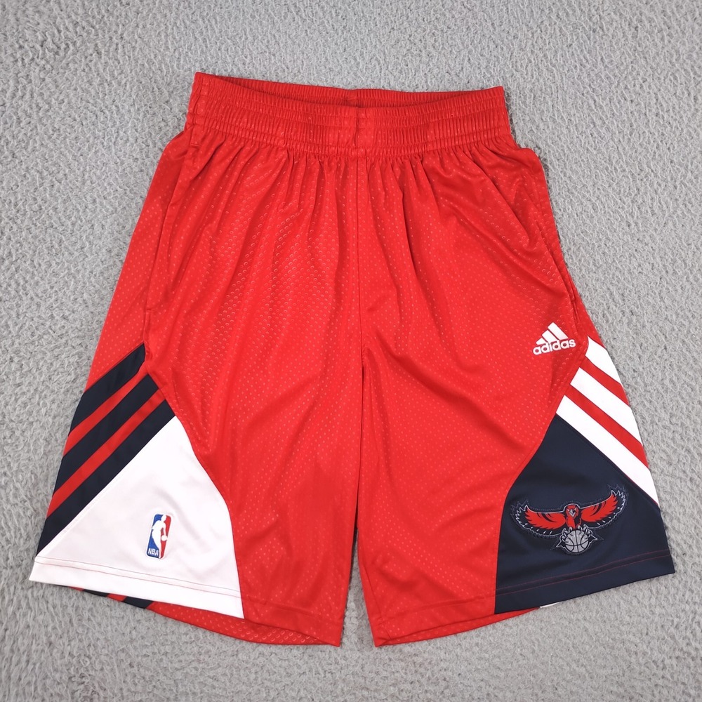 Adidas Atlanta Hawks NBA Basketball Shorts Mens Small Red 2012 EUC Embroidered
